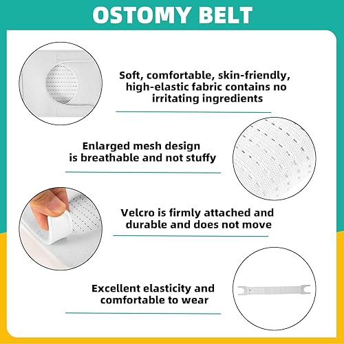 Miniatura 3 de Cinturón de ostomía, cinturón de soporte ajustable para estomía, cinturón universal de ileostomía, bolsa de ostomía, bolsa de colostomía, bolsa de