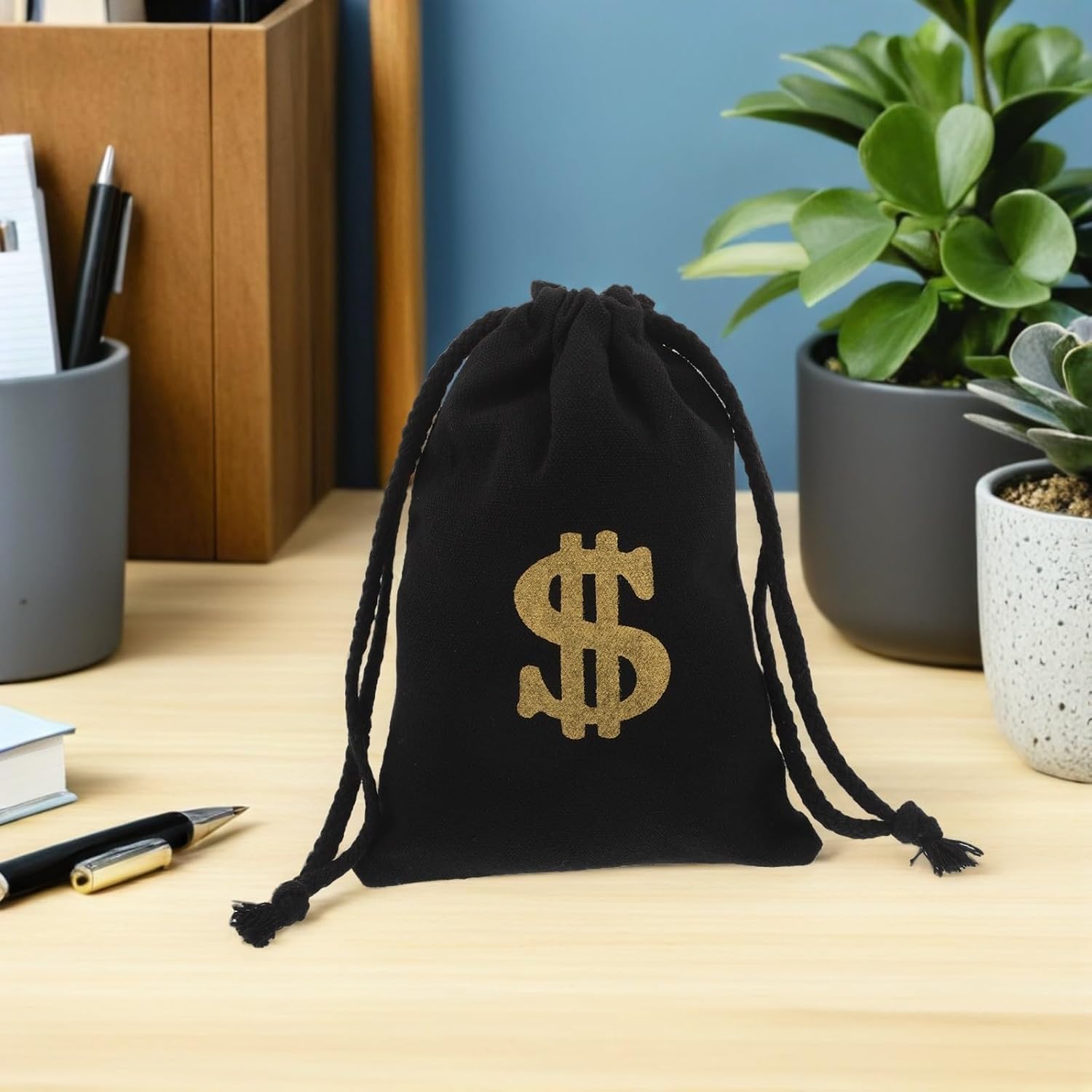 6pcs 6pcs Cotton Linen Drawstring Coin Pouches for Jewelry and Candy image 5