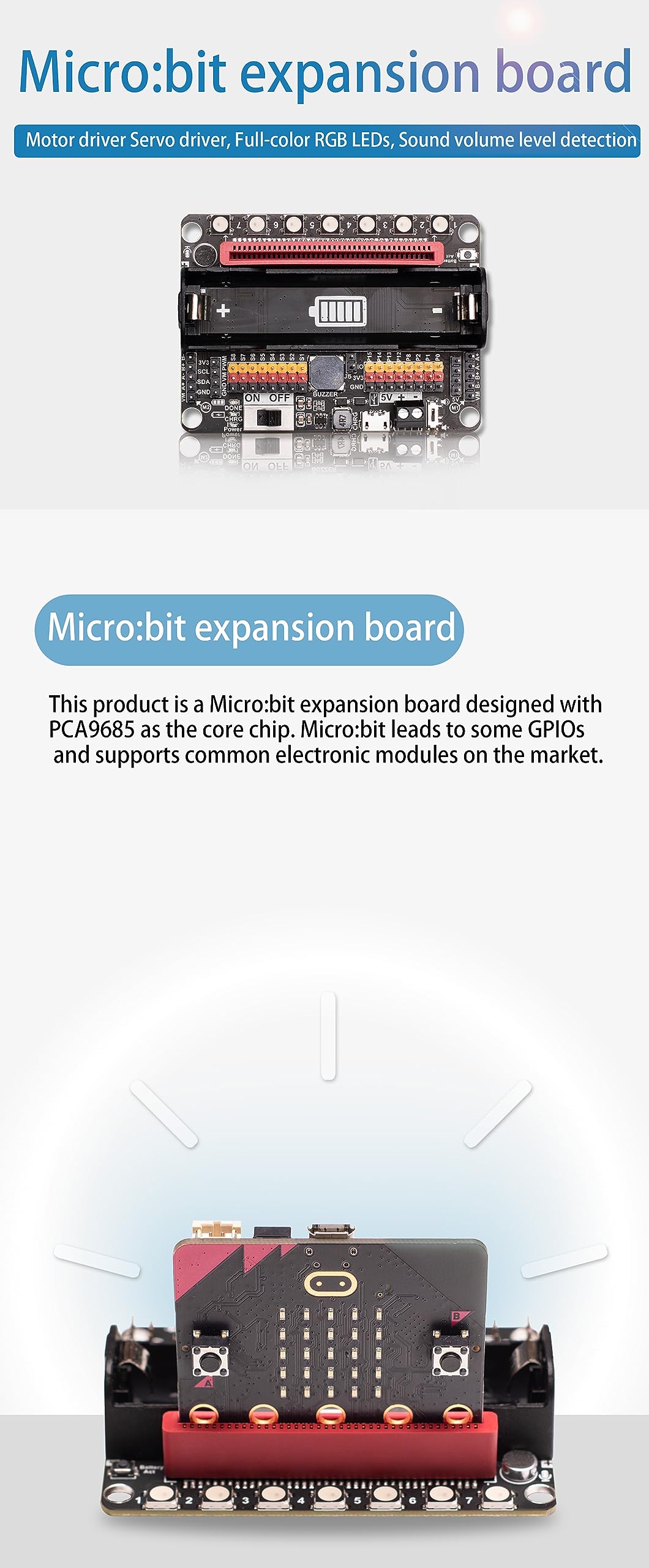 RobotBit - for Micro:bit Expansion Board Onboard PCA9685 Integrating