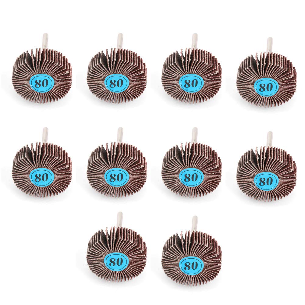 Grinding Wheel Head Set, 10Pcs Flap Sanding Wheel Wire Drawing Polishing Wheel Grinding Wheel Head Grinder Kit Polishing Tool Accessories for Electric Drill