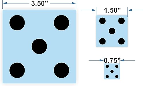 Miniatura 3 de Barn Star Juego de plantillas de dados para pintar, 3 tamaños, juego de dados de patio, pinta tus propios dados - Juego de dados gigantes de madera