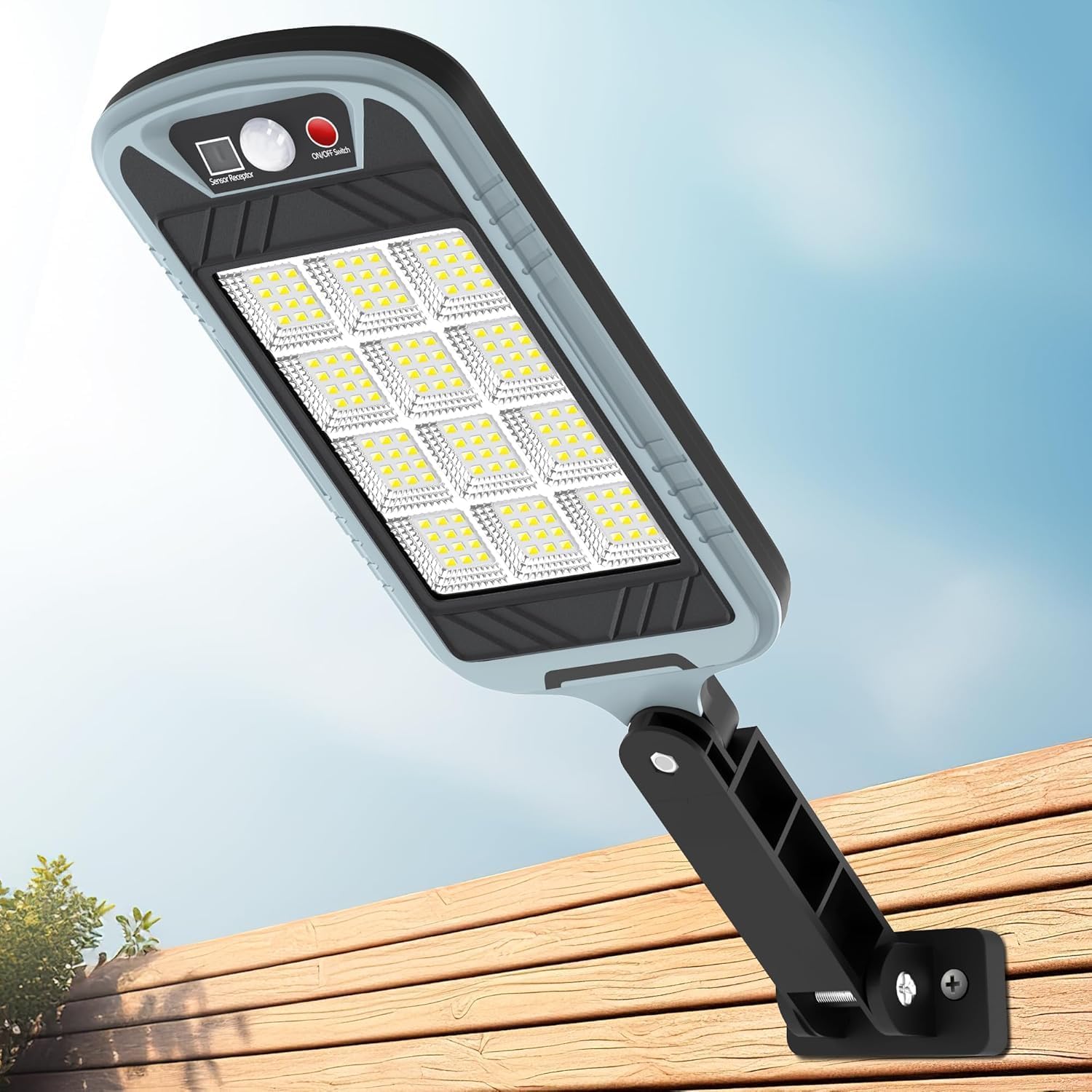 BLURISM New 200W Solar Street Light Outdoor, Motion Sensor LED Wide Angle Light, IP65 Waterproof, Dusk to Dawn Solar Security Lights for Parking, Garden & Stree-image-38