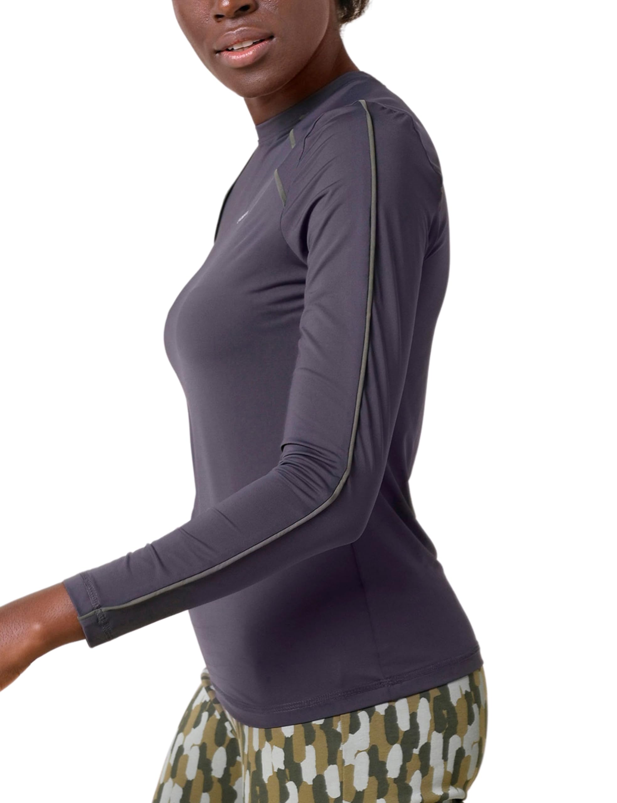 Enorsia Womens Long Sleeve Gym T-Shirts for Workout Yoga Running Sports Tops (UK, Numeric, 10, Regular, Regular, Grey)