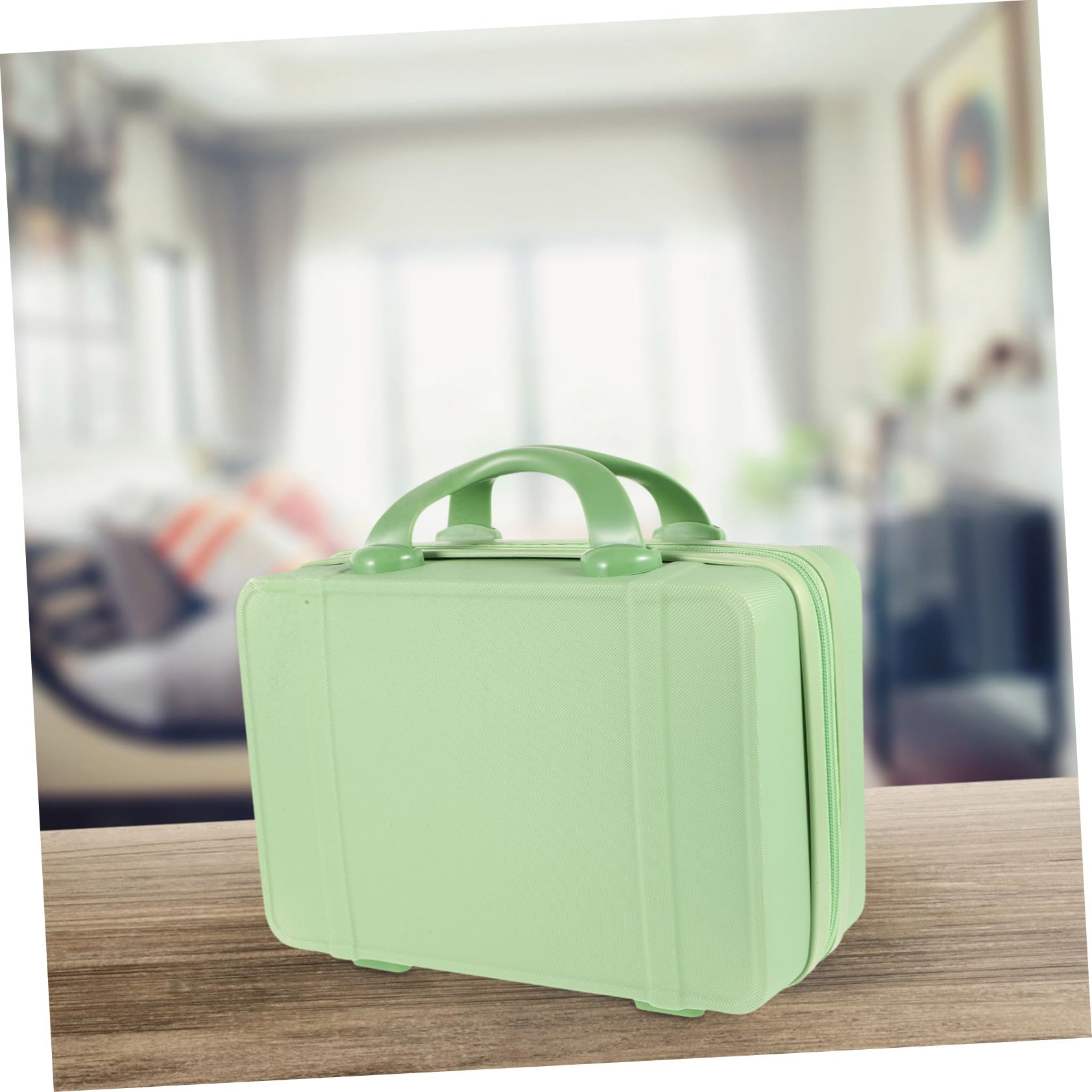 Mini Valise de Maquillage 14 Pouces en Abs, Vert, Portable