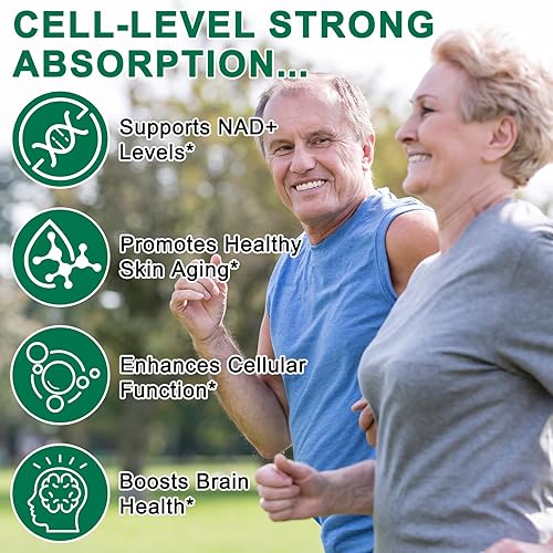 Miniatura 6 de Suplemento NAD, NAD nicotinamida ribósido 910 mg para hombres y mujeres, resveratrol liposomal de ribósido de nicotinamida, para antienvejecimiento,