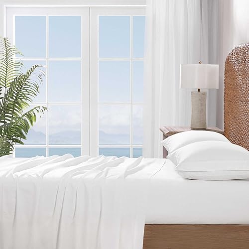 Miniatura 2 de Tommy Bahama - Sábanas, ropa de cama de percal de algodón con fundas de almohada a juego, nítidas y transpirables, bolsillo profundo, totalmente