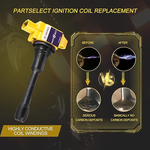 Miniatura 3 de Juego de 6 bobinas de encendido UF-617 22448-EY00A 5C1788 compatibles con Nissan 370Z V6 3.7L, Infiniti G37 M37 M56 Q40 Q50 Q60 QX50 QX70 V6 3.7L