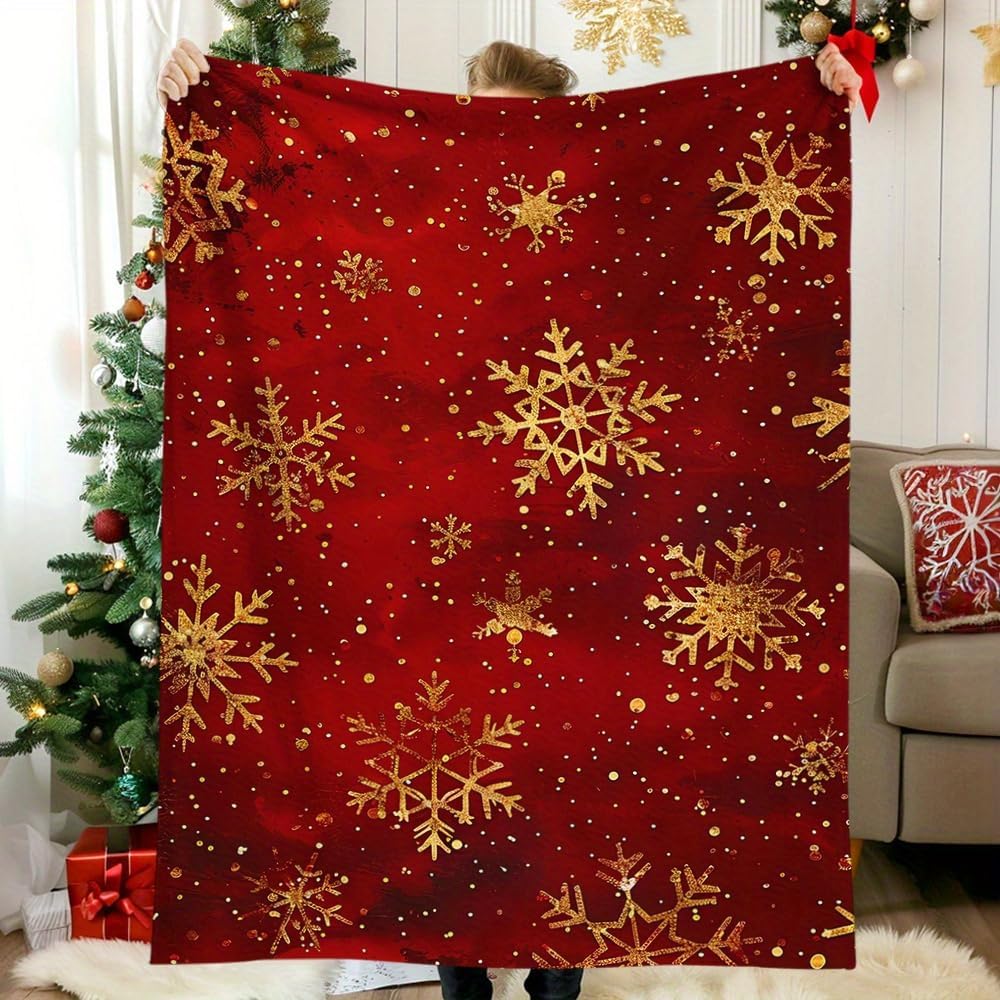 Christmas Flannel Blanket - Ultra Soft Fuzzy Plush Throw Blanket for Couch & Bed, Cozy Fleece Gift for Family, Friends, Kids, Adults，60" X80"