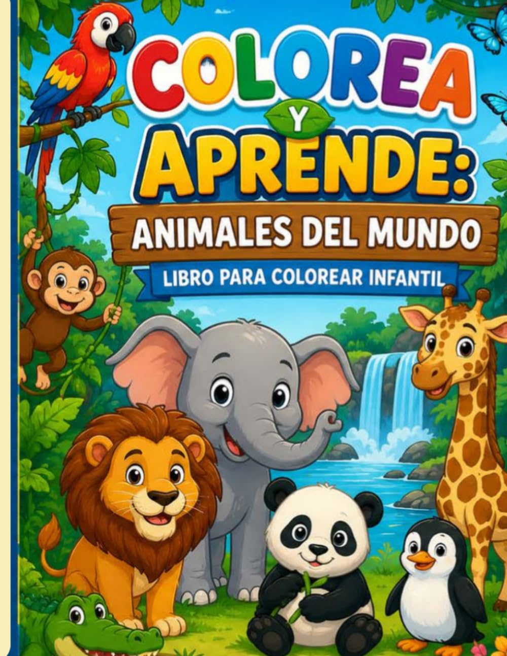 Colorea y Aprende: Animales del Mundo