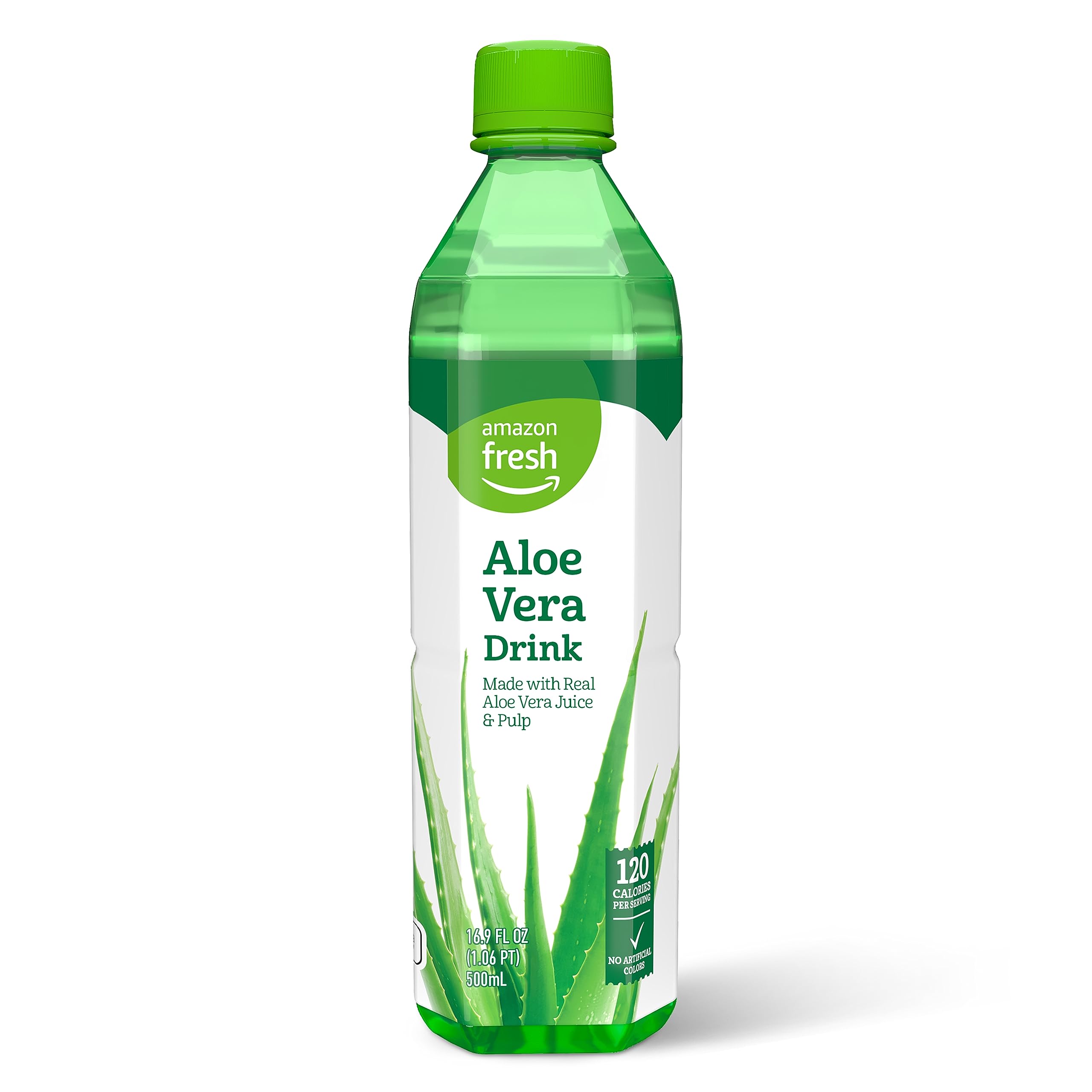 Amazon Fresh, Aloe Vera Drink, 16.9 Oz