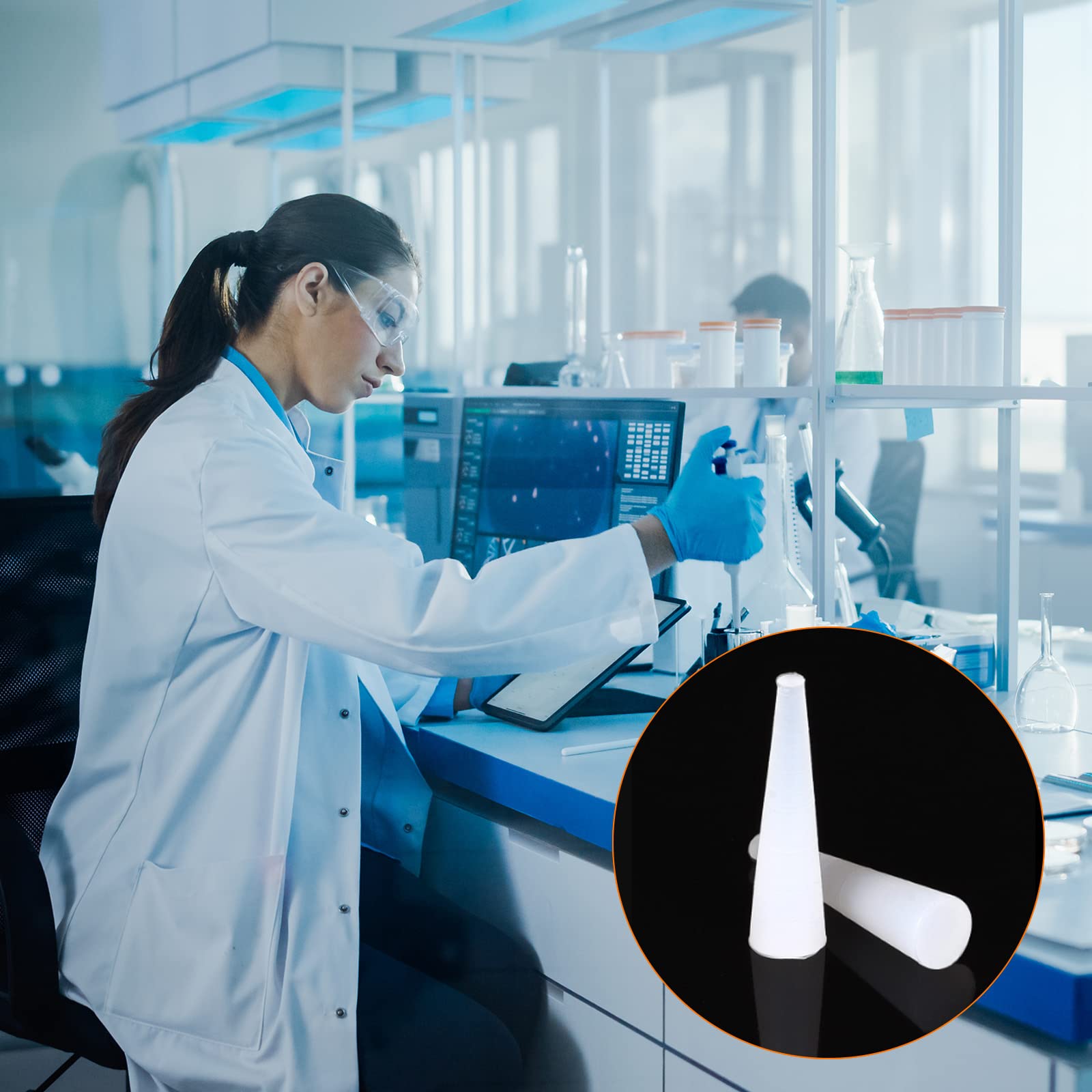 Tappi In Silicone Per Fori - 50 Pezzi Conici, Resistenza Fino A 315°C - Ideali Per Laboratorio E Industria - Foto 4