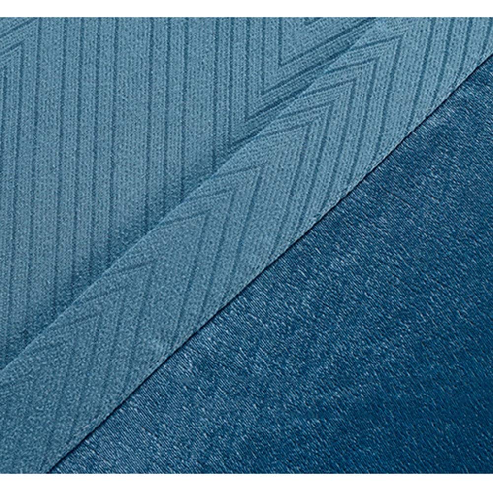 Bleu Gris Épissure Rideaux Occultants Jacquard Crayon Plissé Opaque Rideaux pour Intérieur Salon Chambre À Coucher,W100xL250cm*1 Piece