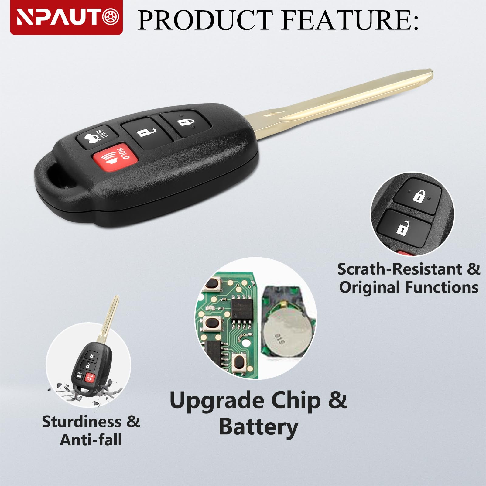 Amazon.com: NPAUTO Key Fob Fits for Toyota Corolla 2014 2015 2016