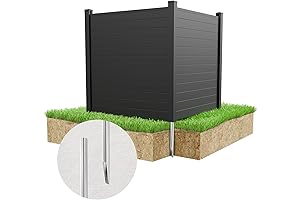 Black Vinyl Privacy Fence Screen: Elegant Outdoor Trash Can Cover