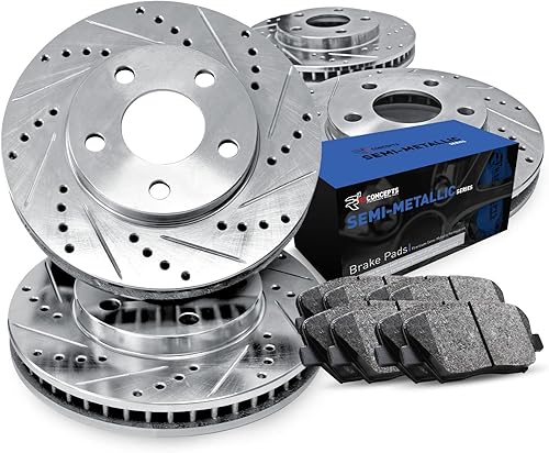 R1 Concepts Kit de frenos y rotores traseros delanteros  Pastillas de freno delanteras y traseras Rotores y pastillas de freno  Pastillas de freno y disponible en Yaxa Colombia