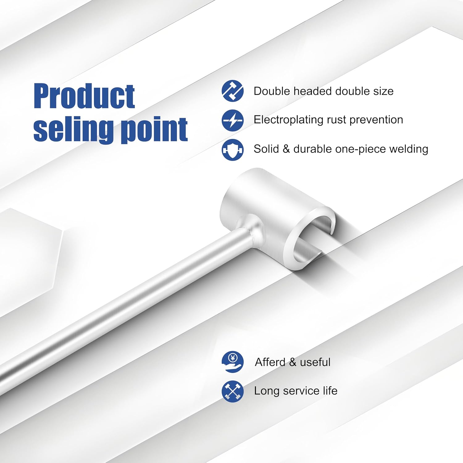 Hinges Gap Adjusting Wrench - Door Hinge Adjustment Tool, Double-ended Door Hinge Repair Wrench, Door Hinge Repair Tool for Standard Round Bolts (23-25MM)
