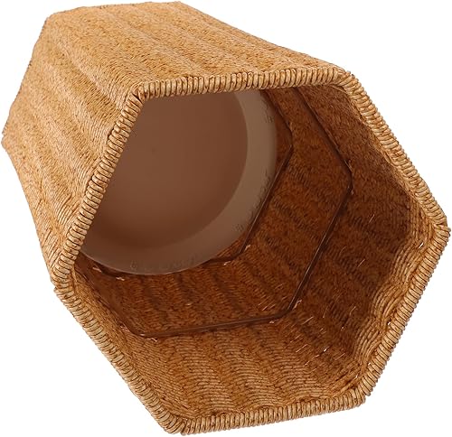 Miniatura 9 de UKCOCO Soporte de ratán para paraguas, organizador para el hogar, soporte para bastón, cesta de almacenamiento de mimbre, jarrón de suelo, tapete de