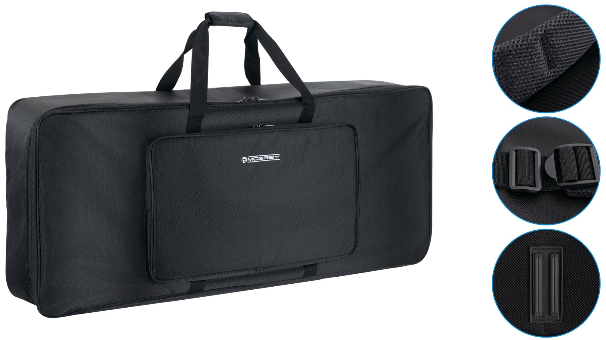 McGrey KB-3122-61 Keyboardtasche - Gigbag für Keyboard mit 49/61 Tasten - Leicht, komfortabel & robust