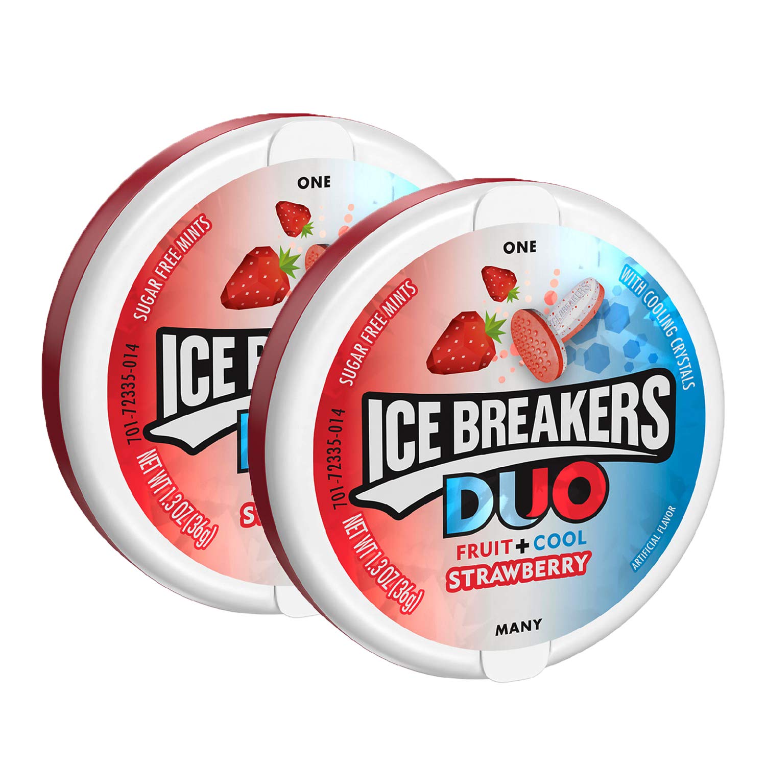 Ice Breakers Duo Fruit and Cool Strawberry Mints Pack of 2, X 36 Gram