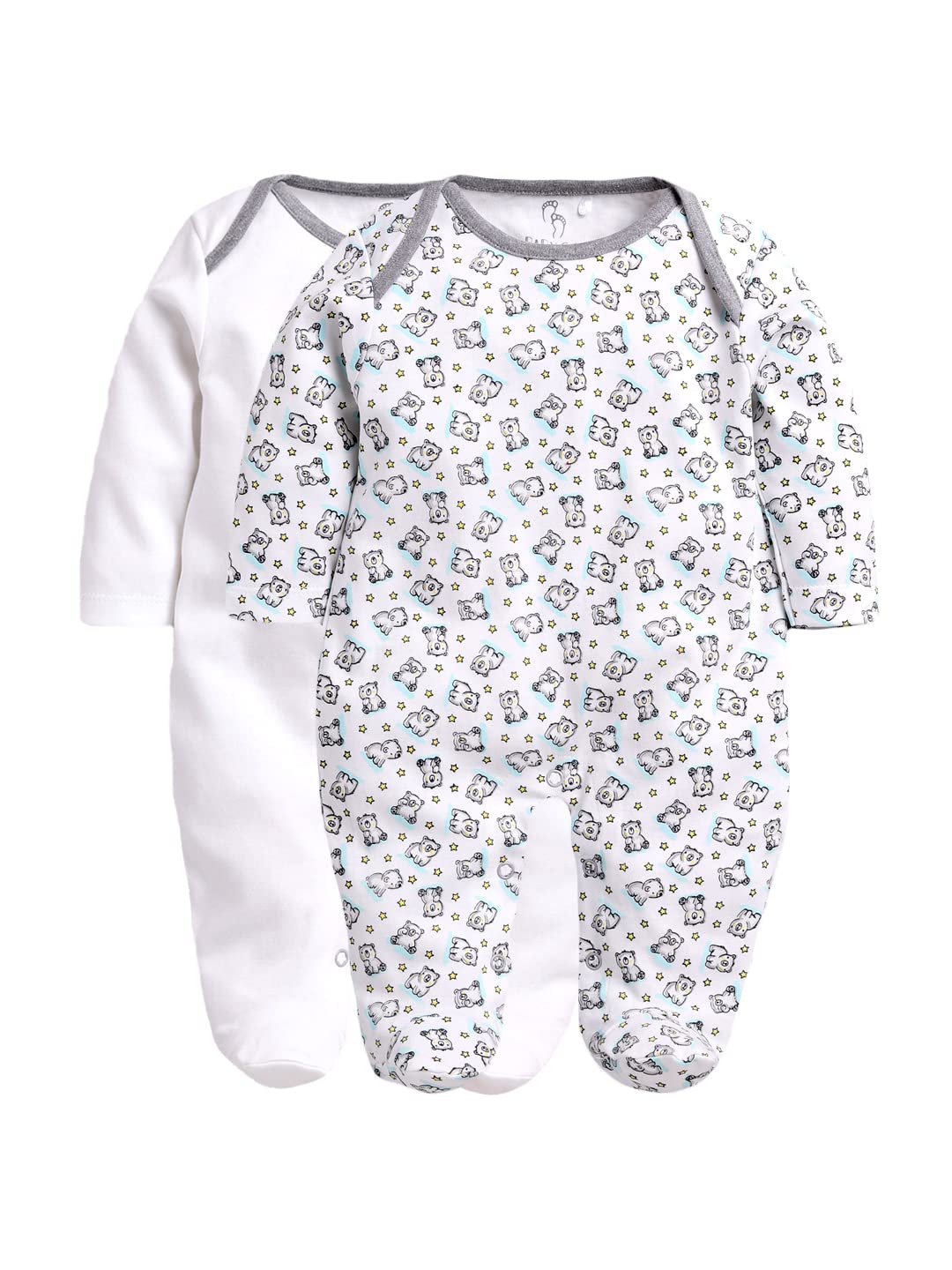 BabyGo Baby Romper Half Sleeve One-Piece 100% Cotton Newborn Newborn Pyjamas Romper 0-3 m 3-6 m 6-9 m 9-12 m Baby Clothing