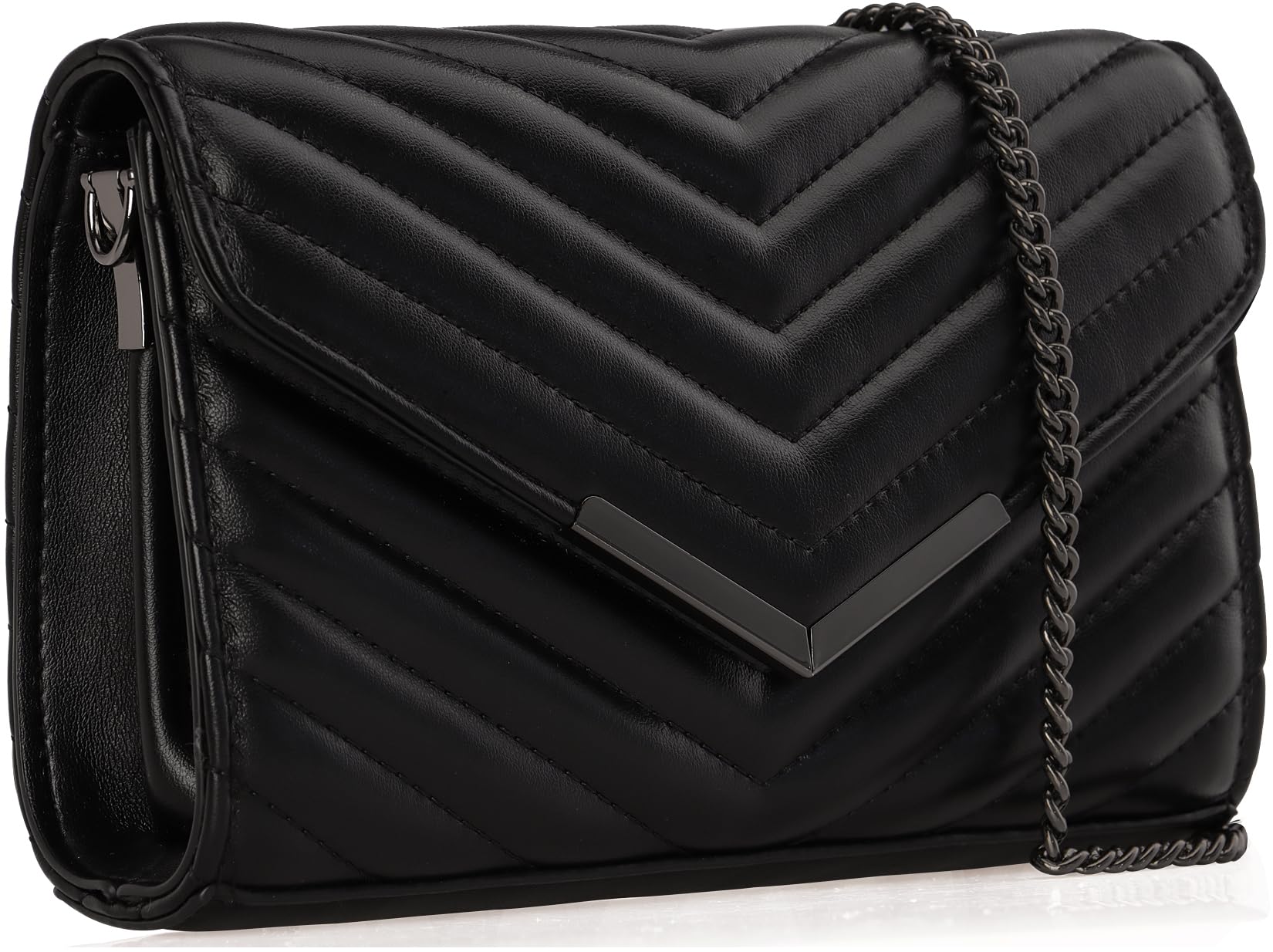 DEXMAY Glitter Evening Clutch – Rhinestone Snake Clasp