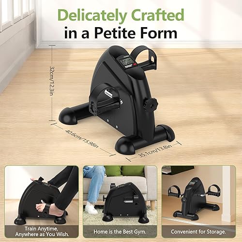 Miniatura 6 de Under Desk Elliptical & Mini Exercise Bike  Seated Electric Leg Exerciser & Magnetic Pedal Machine for Seniors Arms & Legs Workout with Remote, LCD