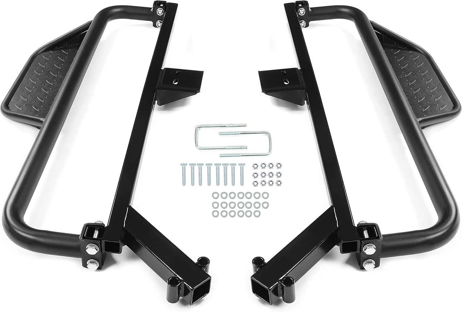 Kojem Nerf Bar Running Board Compatible with 2018-2019 Club Car Onward Golf Carts Side Step Foot Nerf Bar with Brackets Steel
