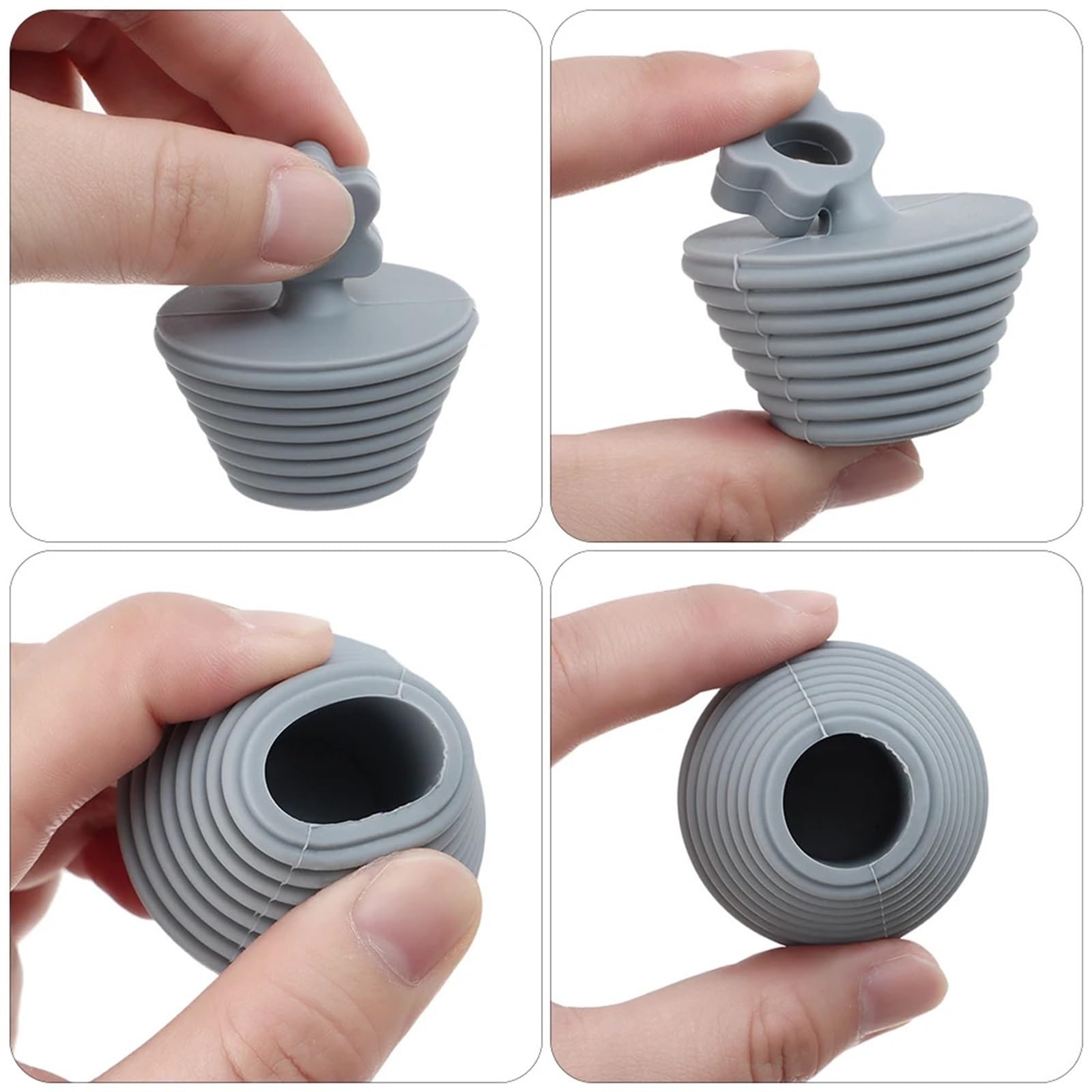 Tapon Bañera Reemplazo Universal del tapón de la bañera silicón 10 Piezas | Tapón de drenaje Ducha Bañera Fregadero Desagües Accesorios de baño(Color7)