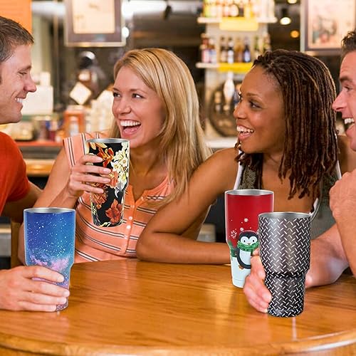 Miniatura 5 de SYACOT Vaso de 30 onzas de acero inoxidable de doble pared aislado al vacío taza de viaje con tapa a prueba de salpicaduras, popote de metal y