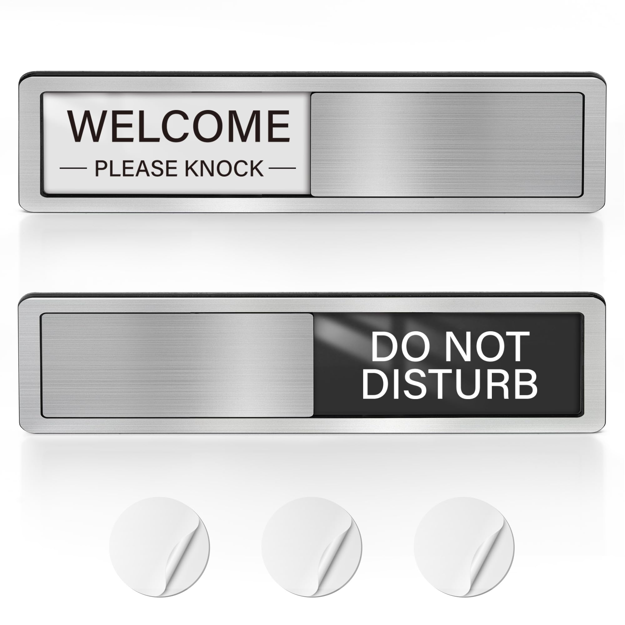 EliteSign Do Not Disturb Sign for Office, Magnetic Office Door Signs, Privacy Slider Indicator, Please Knock Sign for Door, Bedroom, In a Meeting, Work from Home, Conference Room, Therapy, 3 Adhesive