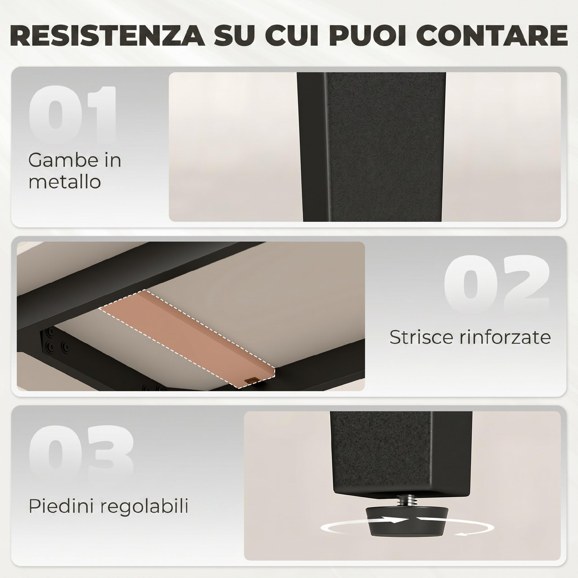 HOMCOM Tavolo da Pranzo per 4 Persone, Tavolo Cucina 130x70x75 cm con Piano in Pietra Sinterizzata e Gambe in Metallo, Tavolino da Soggiorno Sala da Pranzo, Marrone
