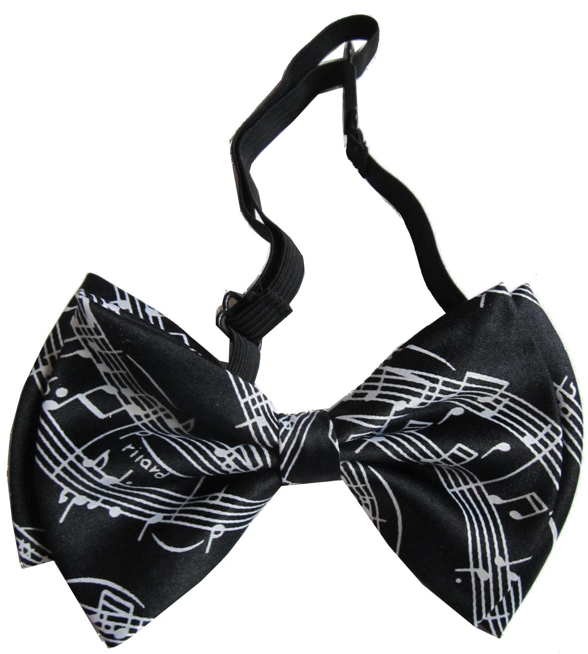 Sheer Delights Black & White Music Notes/Score Bow Tie