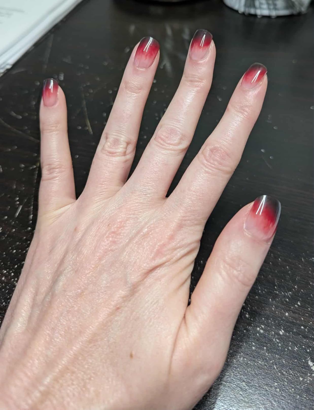 ohora Semi Cured Gel Nail Strips (N Addict) - Works with Any Lamps, Salon-Quality, Long Lasting, Easy to Apply & Remove - Includes 2 Prep Pads, Nail File & Wooden Stick