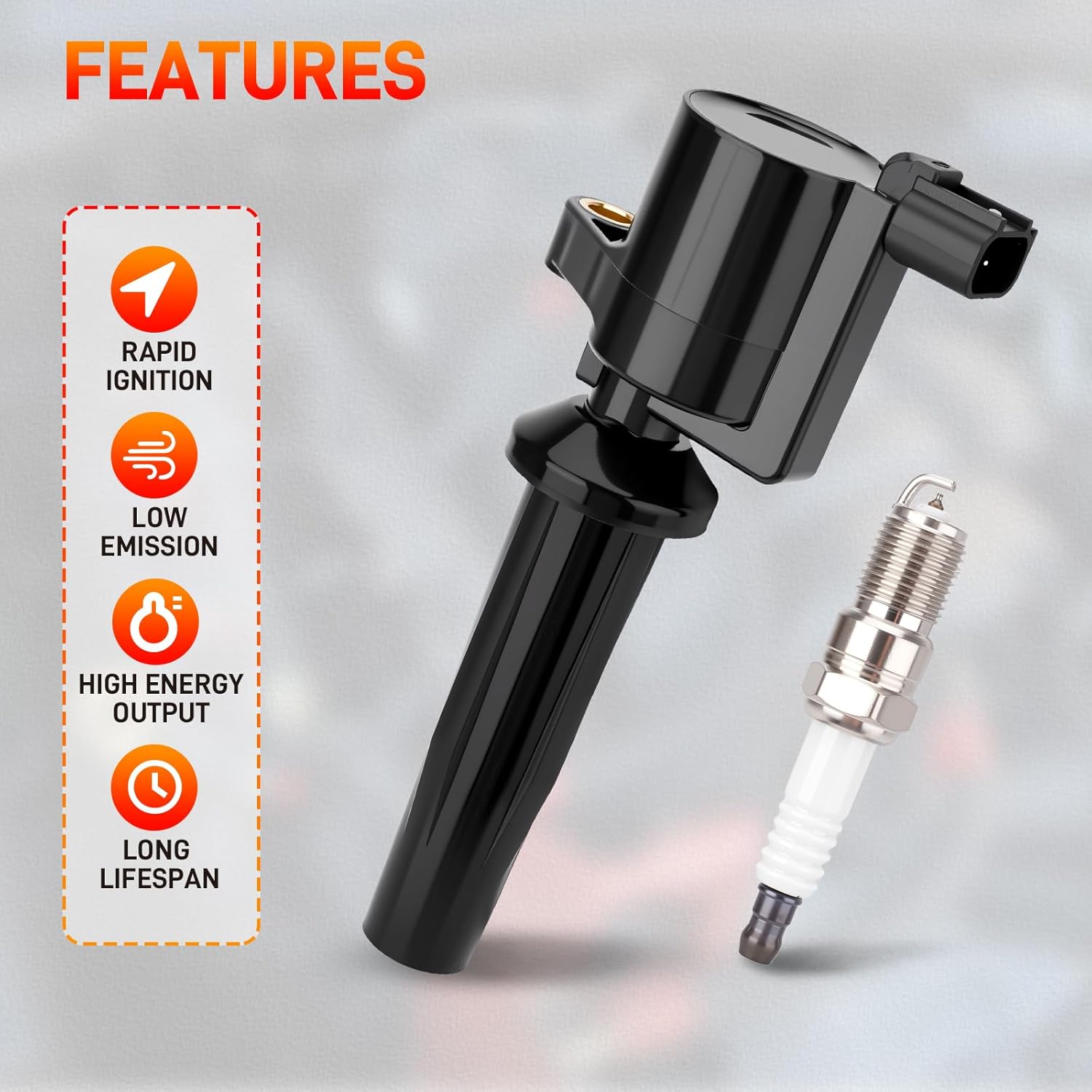 DG504 Set of 4 Ignition Coil Pack and Iridium Spark Plug Compatible with Ford Mazda Mercury - Escape Focus Transit Tribute Connect Mariner 2.0L 2.3L Replace#FD505 DG501 DG541 DG507 4M5G12A366BC