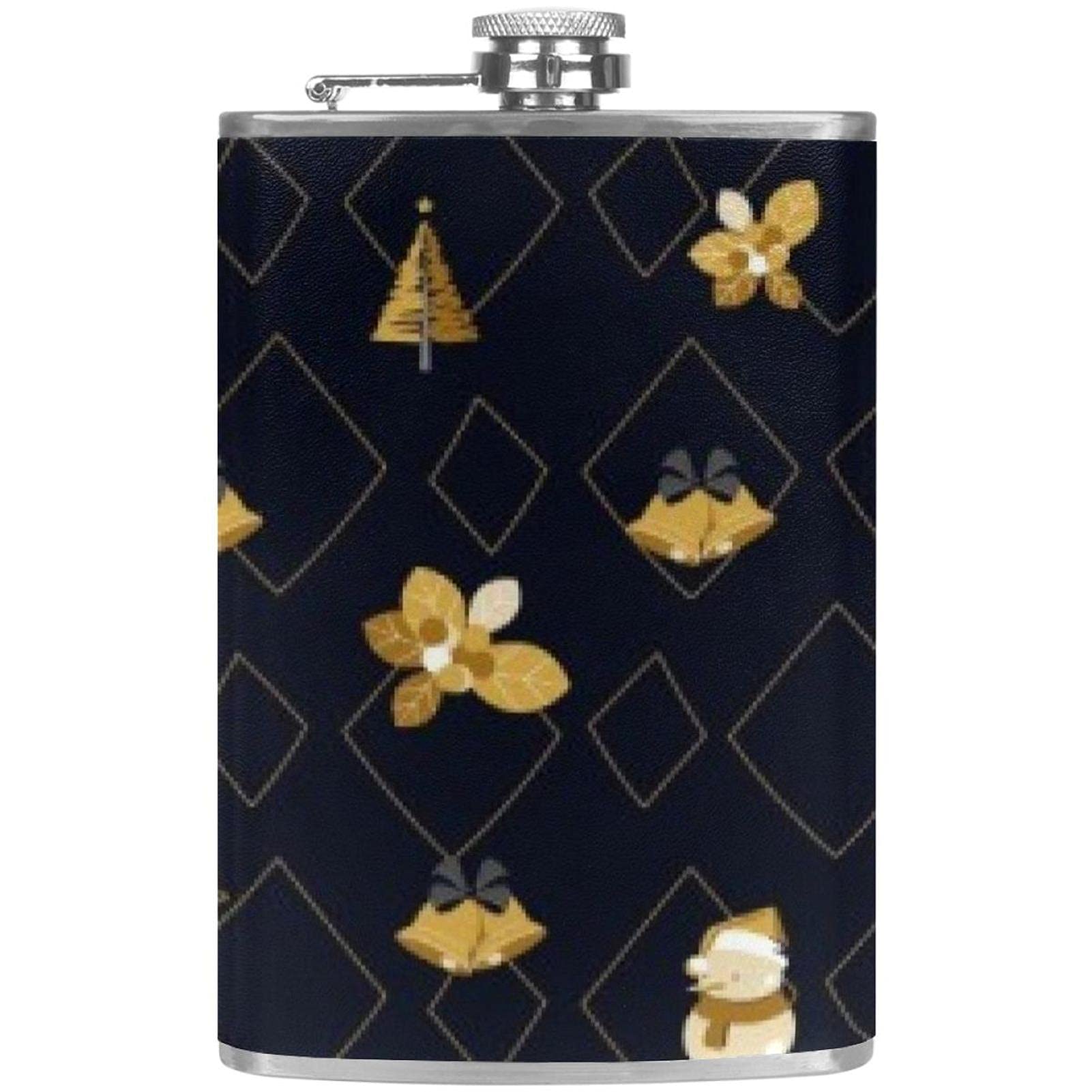 Petite flasque pour liqueur en acier gravé | Accessoire de poche chic