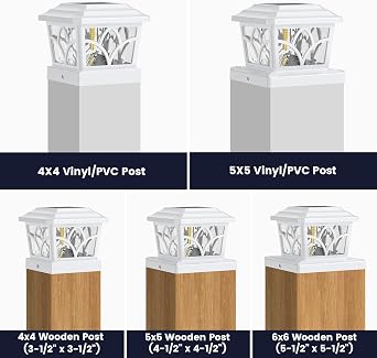 SIEDiNLAR Solar Post Cap Lights Outdoor 4 Modes 40 LEDs Aluminum Glass Fence Post Light for 4x4 5x5 6x6 Vinyl Wooden Posts Patio Deck Decor, Warm White & Cool White Dynamic Lighting White (4 Pack)