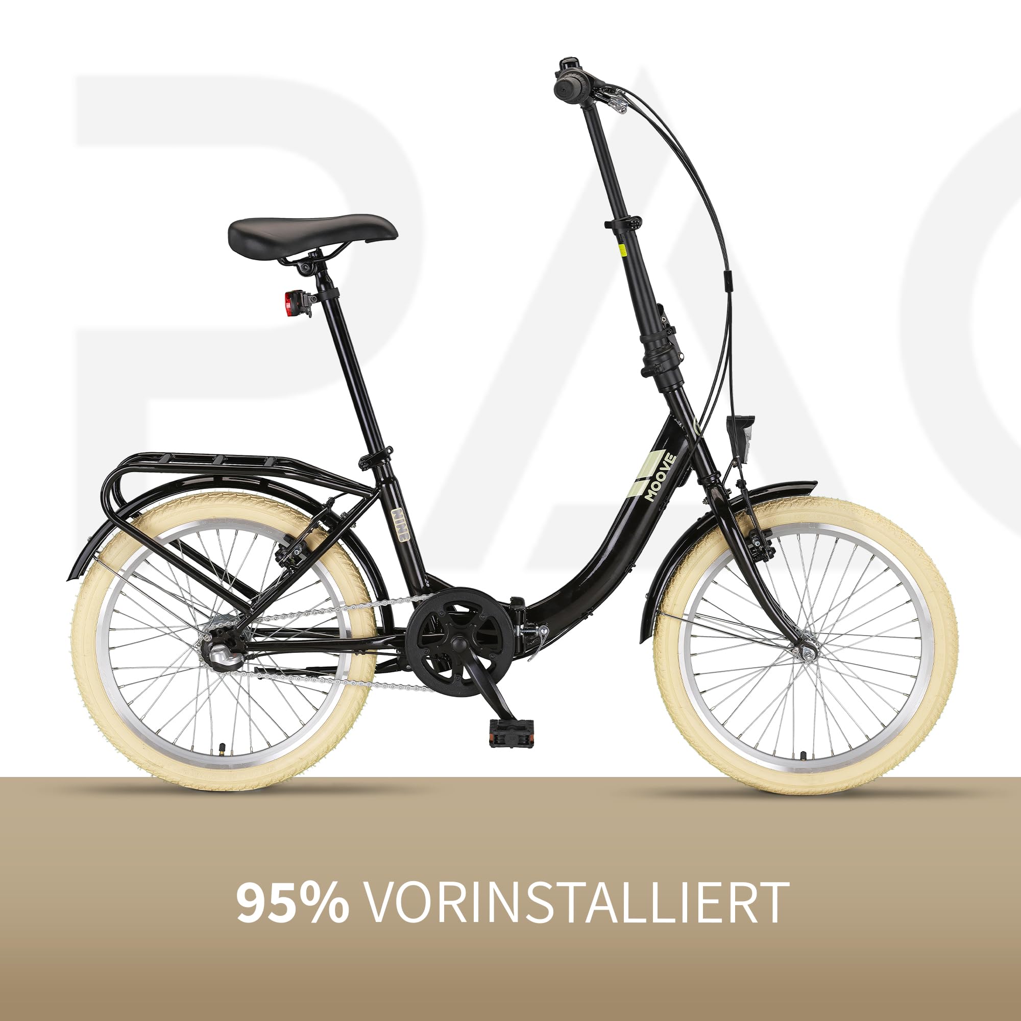 PACTO-Eight Hochwertiges Faltrad 27cm Stahlrahmen 20 Zoll Doppelwandige Aluminiumfelgen 6 Gang Shimano Umwerfer Klapprad Faltrad Zusammenklappbares Kompaktes Falträder Erwachsene