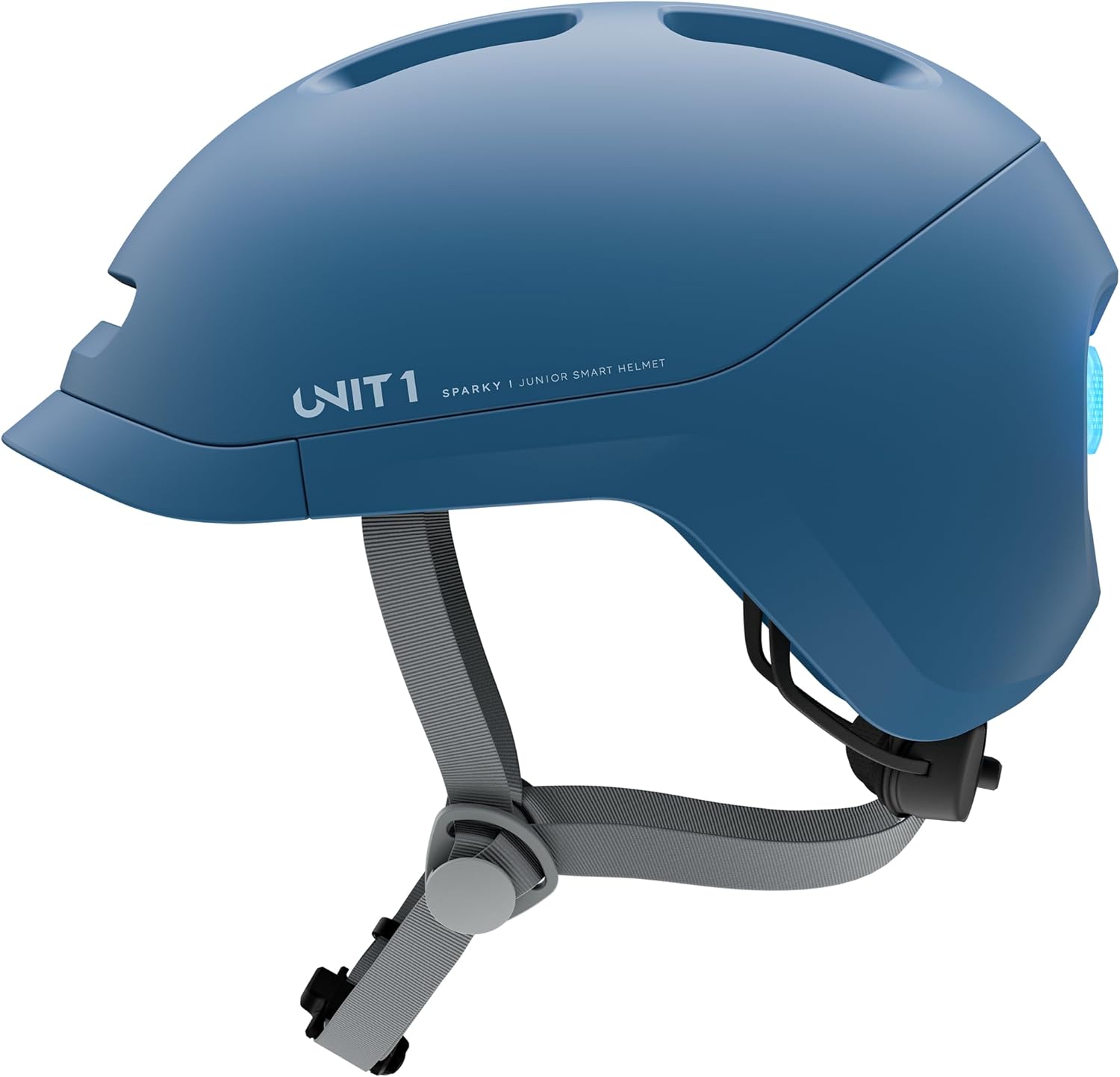 UNIT1 Sparky Junior Smart Helmet | Adjustable Fit, Customizable Lights & Safety ID | CPSC & EN Certified | Lightweight, Safety ID | Swappable Inserts | Ages 3–10 | 30h Battery Life