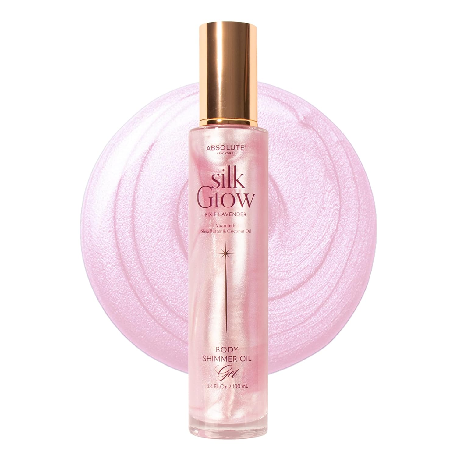 Absolute New York - Silk Glow Shimmer Mist Glow, Radiant, Shimmer Body & Face & Hair, Shea Butter, Coconut Oil, Vitamin E (SBGS06 True Bronze Oil Gel (Set of 3), 3.4 fl oz)