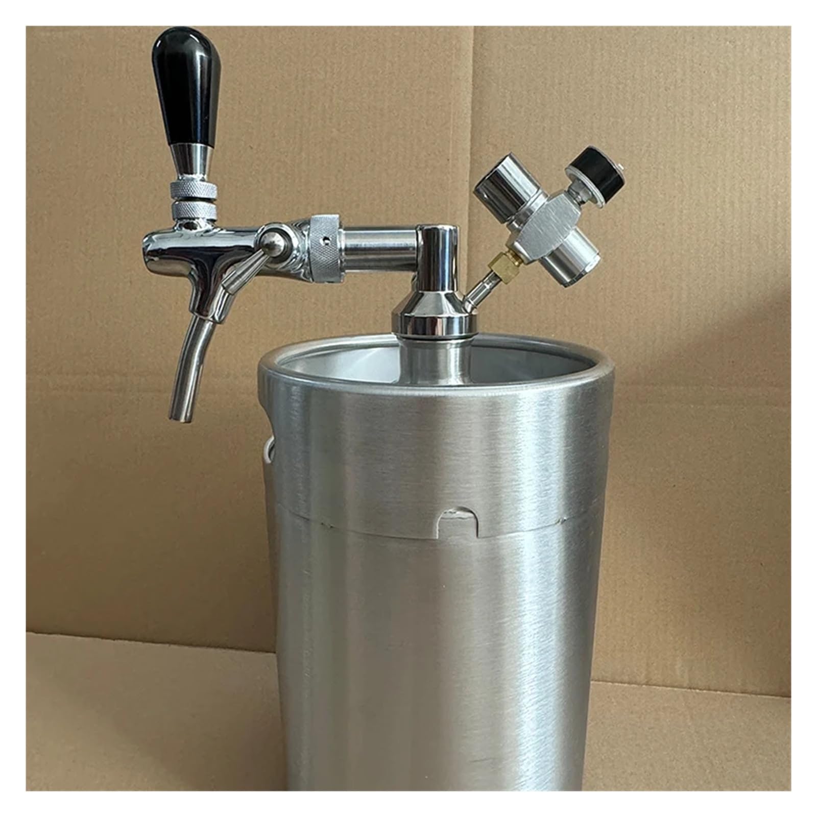 Kit de mini barril para elaboración casera de cerveza (barril de cerveza de 5 l, grifo ajustable, cargador de CO2 de 60 psi y lanza para barril de cerveza), desodorante para cerveza, accesorios par
