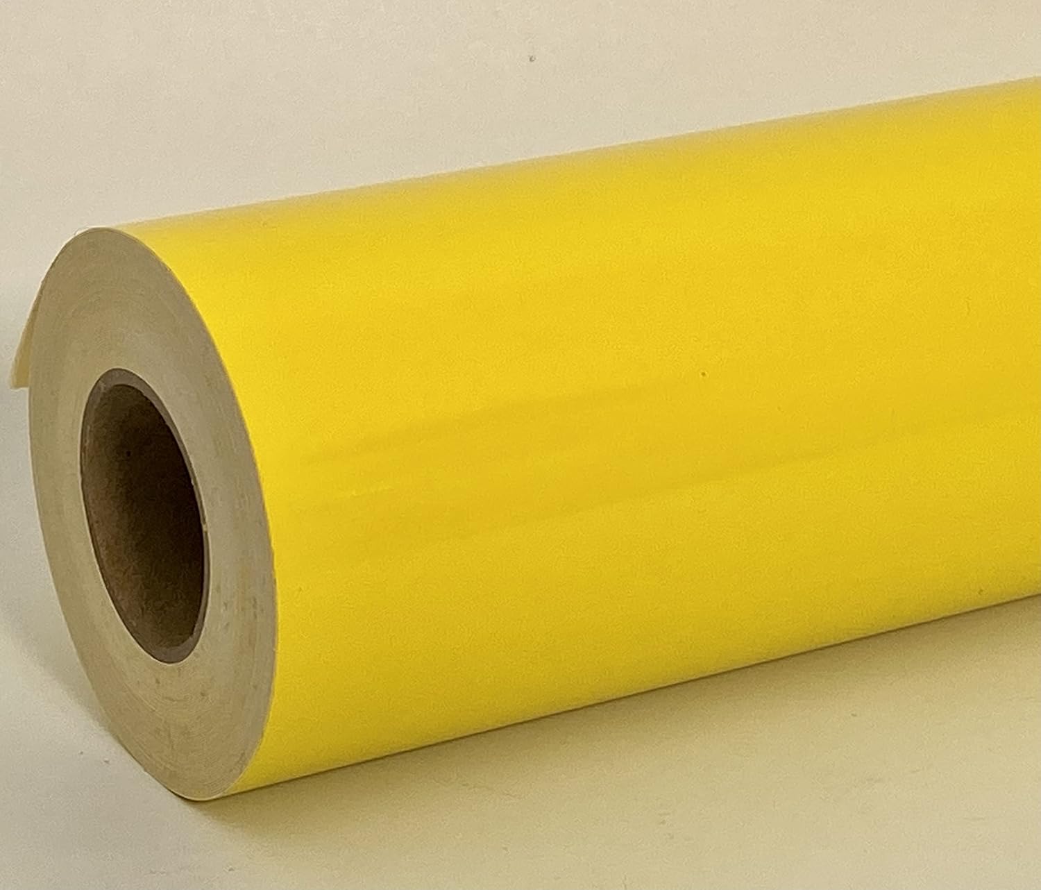 Colored Glossy Vinyl Tape, with Self-Adhesive (6 inch x 25 ft, Yellow)