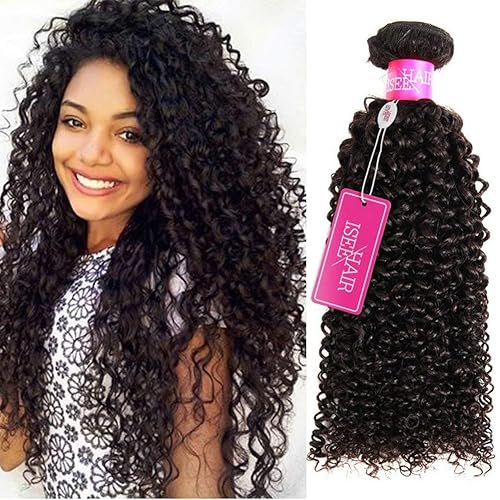 ISEE Hair 9A grado mongol rizado extensiones de pelo virgen, paquete de cabello humano un paquete, rizado, rizado virgen 100 % cabello humano