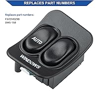 Vista 4 de Obaee Interruptor de ventana eléctrica, botón de control maestro frontal para lado del conductor compatible con Ford Ranger 1995 1996 1997 1998 1999