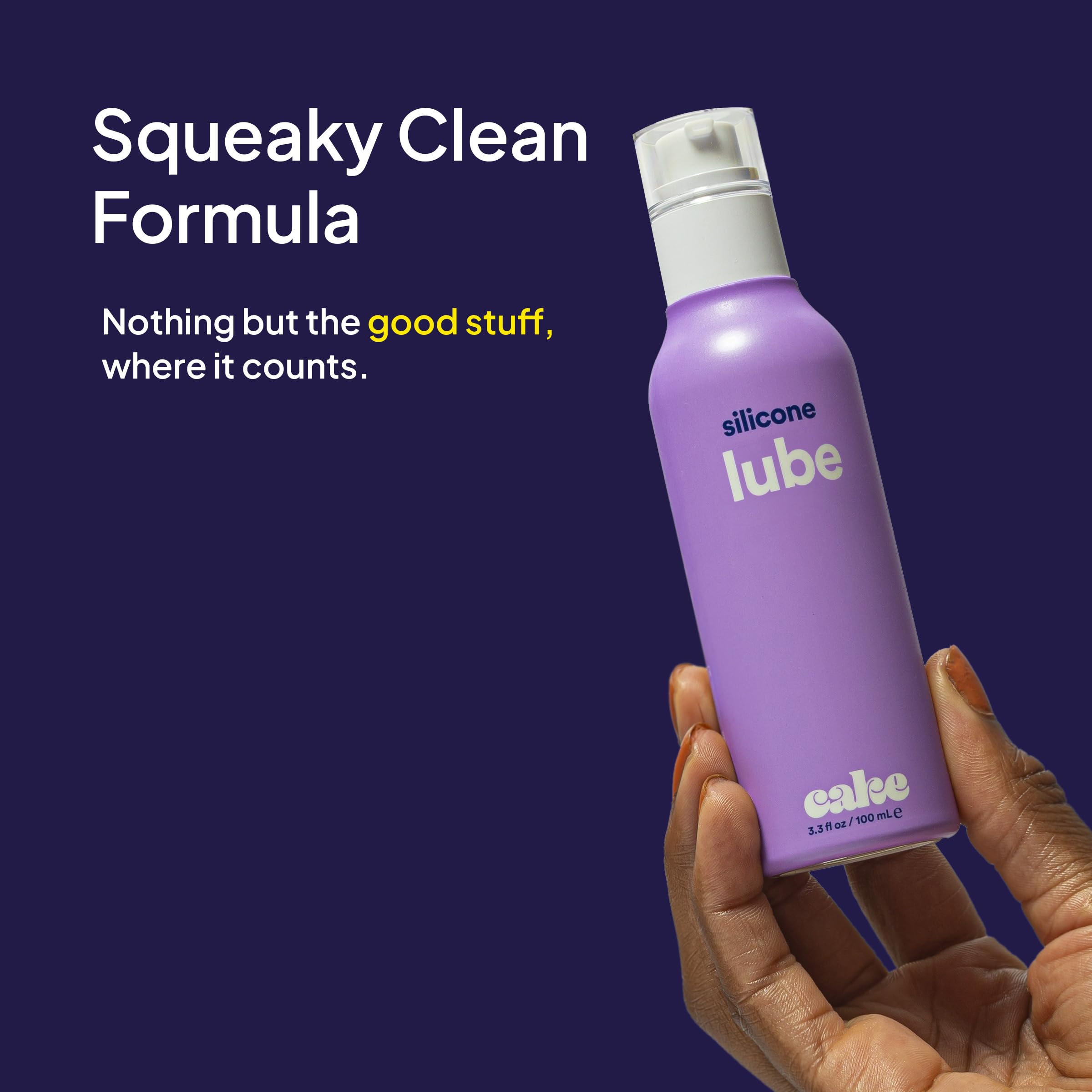 Hello Cake -Based Personal Lubricant - Hydrating, Long-Lasting, Non-Sticky, Ultra Slippery, Condom Compatible Lube for Men, Women, and Couples 3.3 fl oz: Silicone