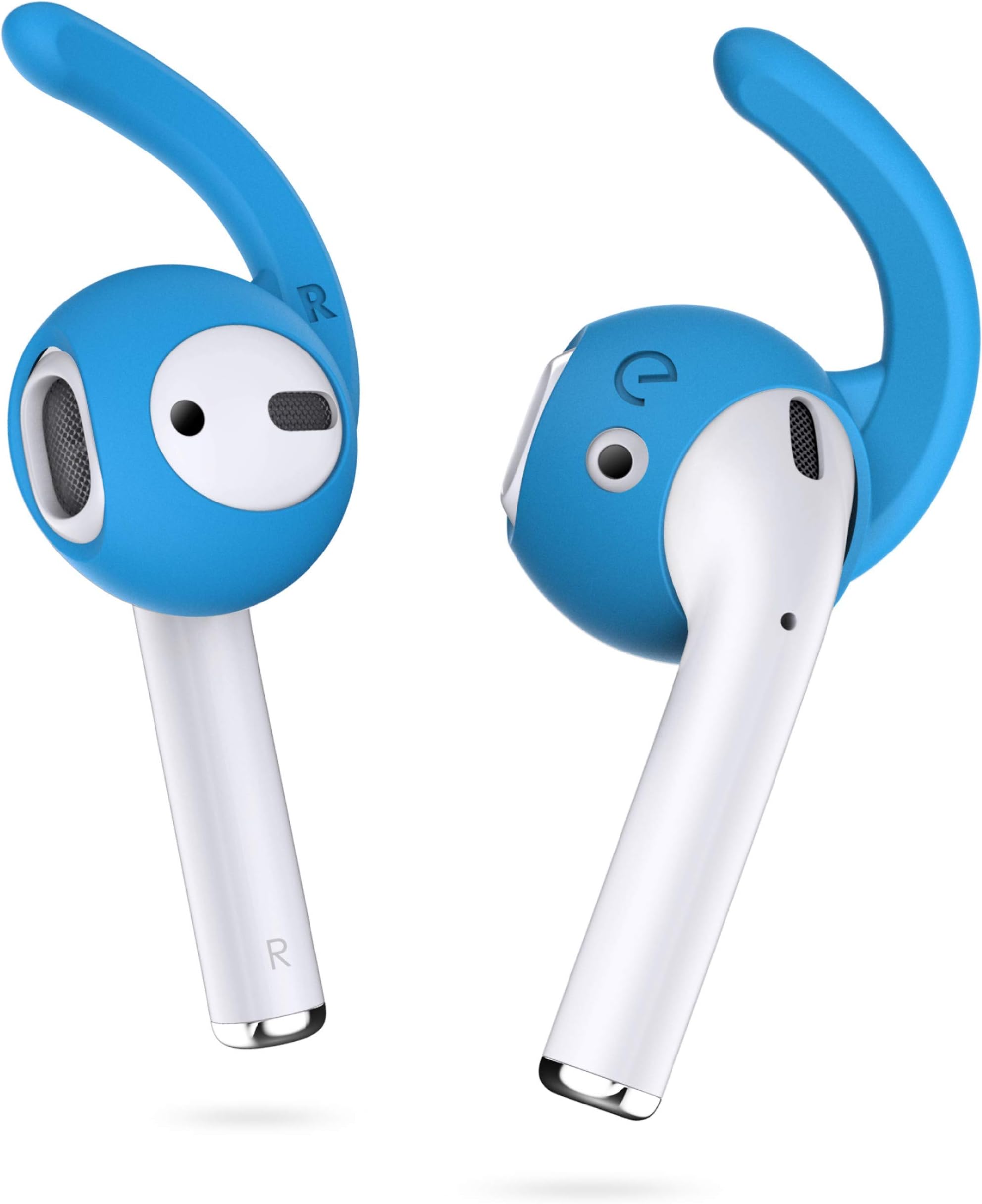 EarBuddyz 2.0 Ear Hooks and Covers Accessories Compatible with Apple AirPods 1 & 2 or EarPods Headphones/Earphones/Earbuds (3 Pairs) (Sky Blue)