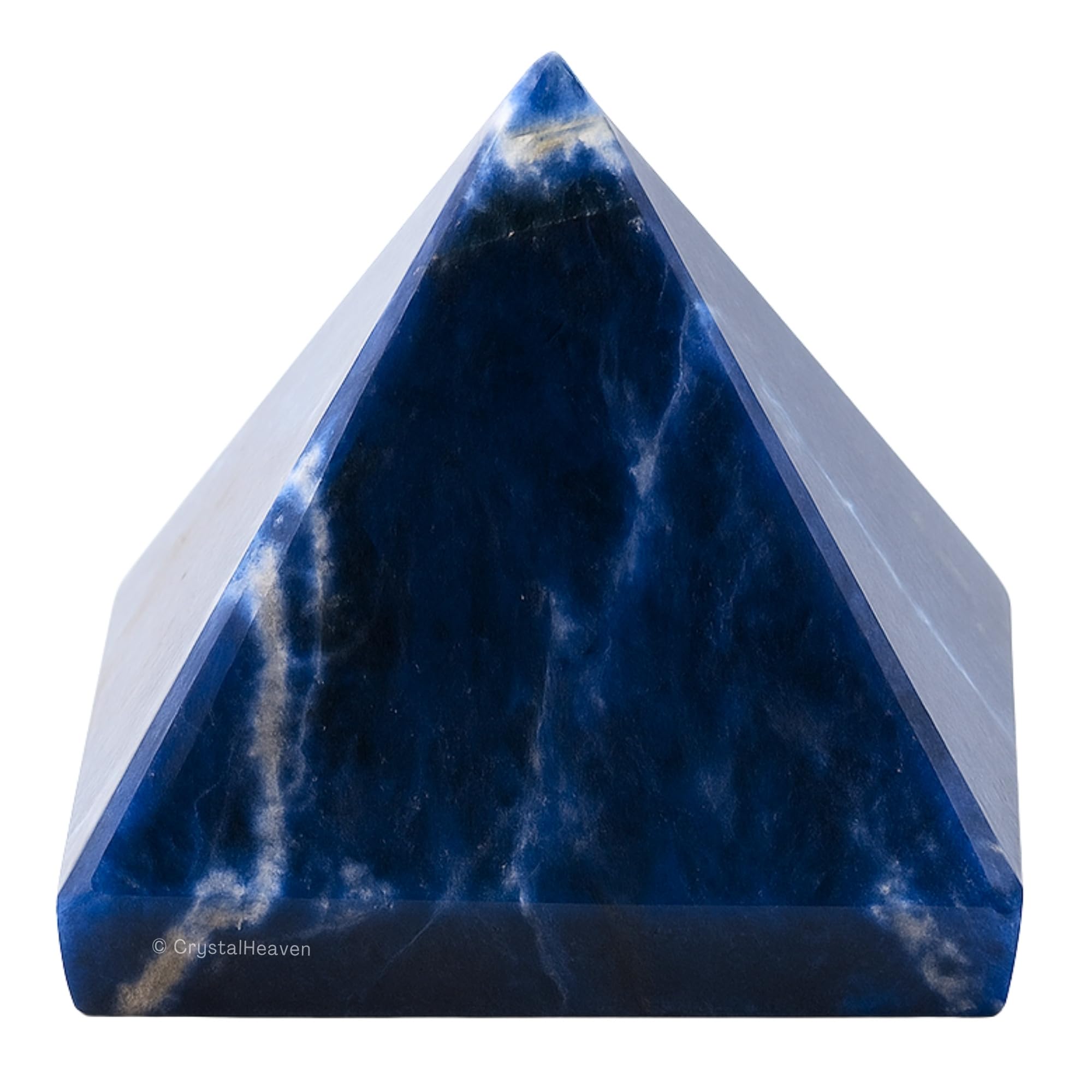Certified Sodalite Pyramid - 1" Inch Crystal Pyramid for Positive Energy, Vastu, Reiki and Chakra Healing