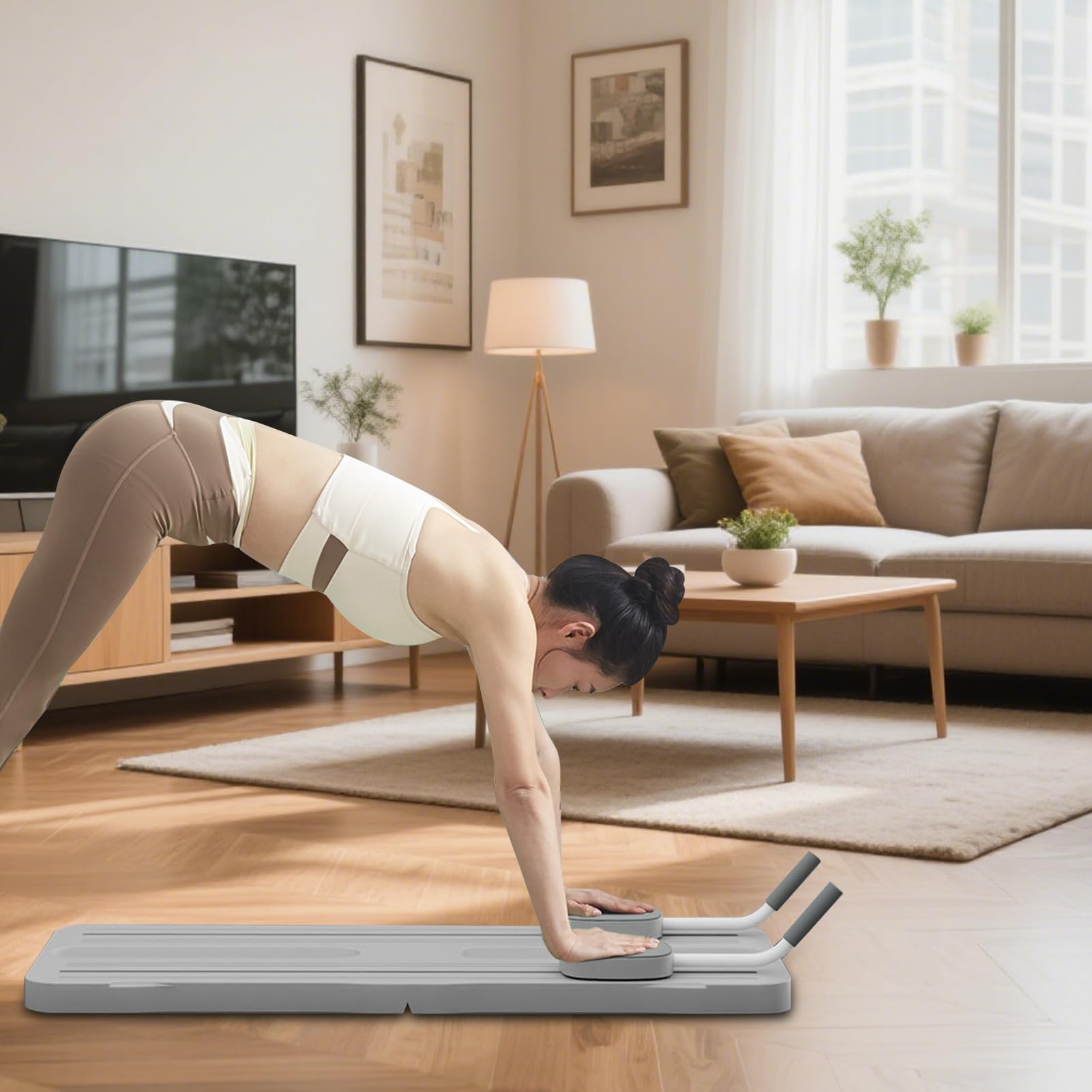 Reformer Pilates Machine, Pilates Reformer Set, Pilates Board for Women, Attrezzature Fitness Multifunzionale per il rafforzamento dei nuclei e allenamento completo del corpo