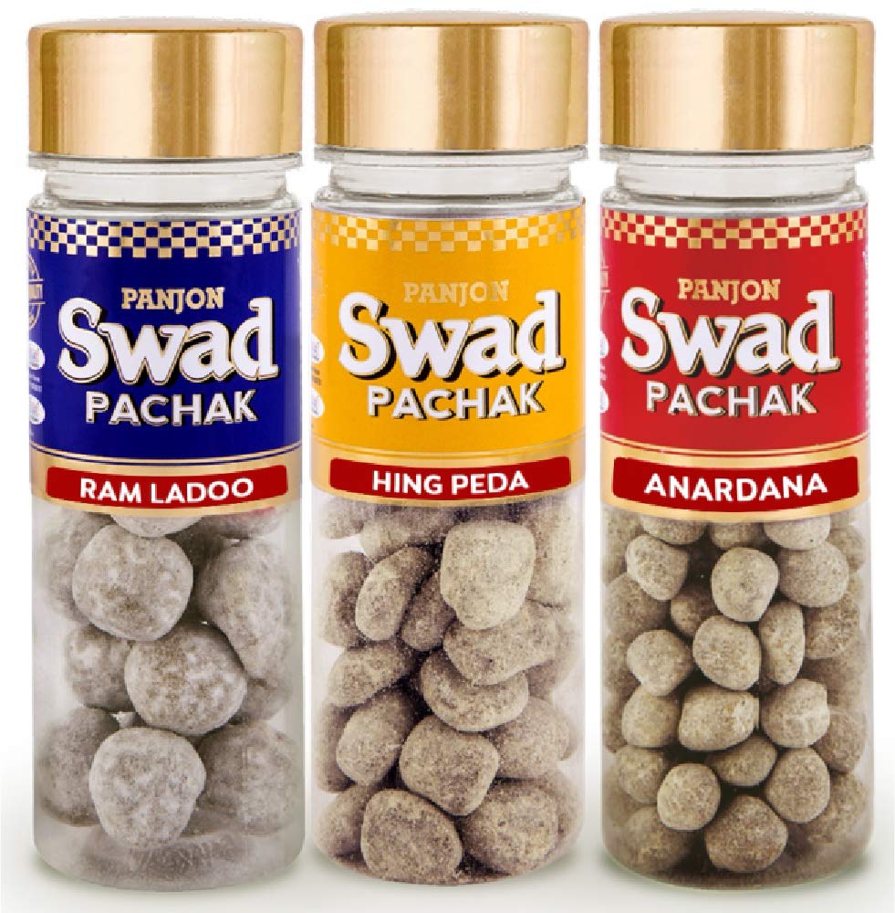 Panjon Swad Anardana goli, Hing Peda & Imli Ram Ladoo Pachak Candy (Mukhwas Mouth Freshners) 3 Bottles x 120g each (B01B4VYVFS) Amazon Price History, Amazon Price Tracker