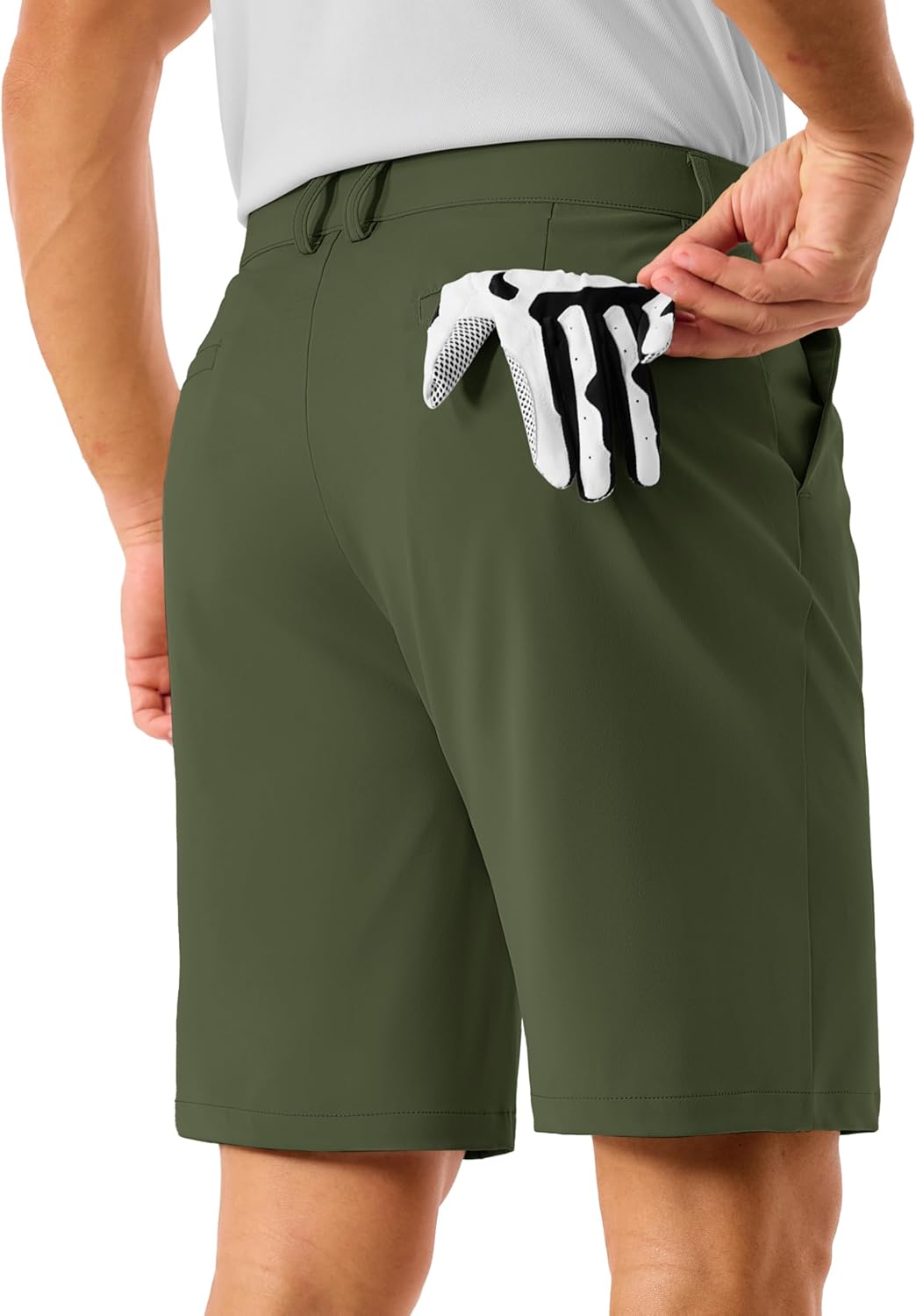 TACVASEN Men's Golf Shorts 9 Inch Inseam Stretch Lightweight Dress Work Casual Short with 4 Pockets Quick Dry Flat Front - Image 2