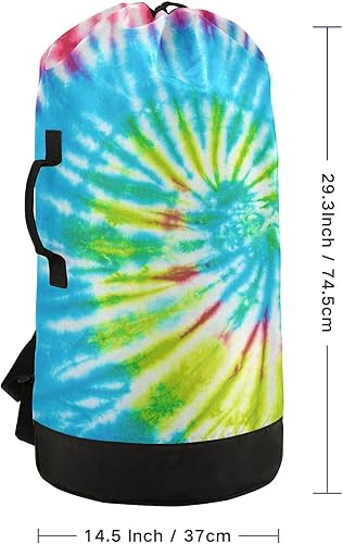 Miniatura 9 de Tatenale Mochila de lavandería extra grande resistente con correas para campamento y viajes, organizador de ropa sucia para estudiantes